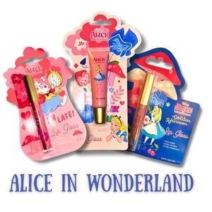 💙🐰Disney Alice in Wonderland Lip Gloss Trio